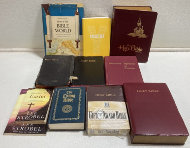 (6) Holy Bibles, (5) Assorted Religious Books