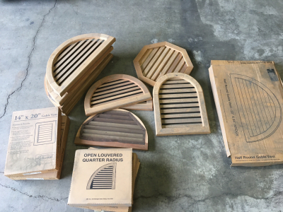 (8) Half Round Gable Vents (14&rdquo;x24-1/2&rdquo;) & More