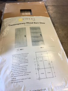 Contemporary Wood Barn Door (38&rdquo;x85&rdquo;) VD1