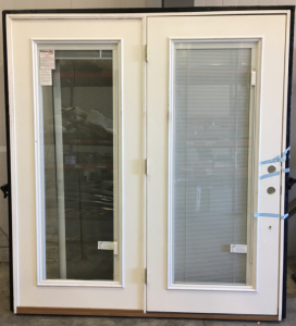 Therma Tru Doors (Entire Assembly) 76-3/4&rdquo;x 70-1/4&rdquo;. Double Insulated with Blinds -Sp17