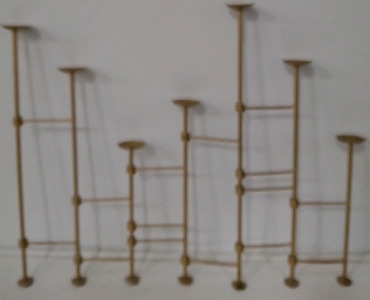 27" Tall Candelabra Religious Gold Wrought