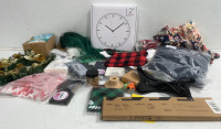 (1) 12” Silent Clock (1) Magnetic Wall Tool Mount (2) Figet Toys And More!