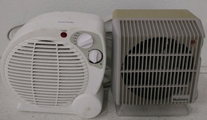 (1) Intertek 3 Speed Fan Forced Heaters & Fan Only Option (1) Holmes 2 Speed Fan Forced Heater & Fan Only Option