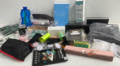 (1) Lighted Makeup Mirror (1) Pair Of Snow Cleats (1) Bottle Of Bubble Forumla And More!
