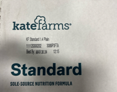 12 Pk of Kate Farms 11oz Standard 1.0 Nutrition Formula Chocolate Expires 03-30-24