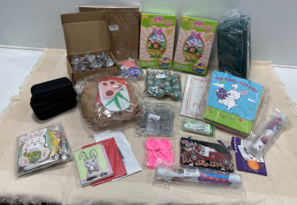 Assortment of Easter Decorations Cards and Cookie Cutters and More!