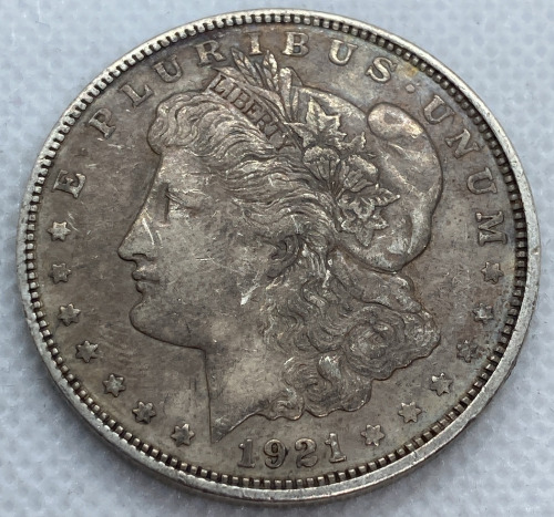 1921 Morgan Silver One Dollar Coin— Verified Authentic