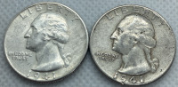 (2) 1941 Washington Quarters 90% Silver— Verified Authentic