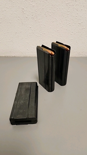 (3) Loaded .30 Carbine Ammunition Cartridge Magazines