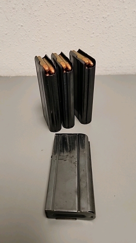 (4) Loaded .30 Carbine Ammunition Cartridge Magazines