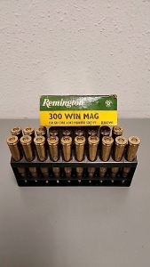 (1) Box Of (19) Remington .300 Win Mag Ammunition Cartridges