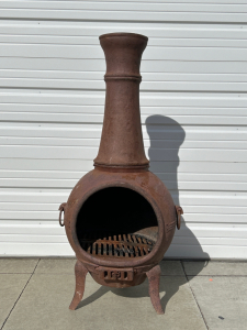 54" Tall Cast Iron Chimney/ Fire Stove