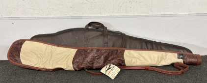 (2) Leather-Like Soft Rifle Cases