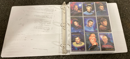 Binder of Vintage Star Trek: The Next Generation Collectors Cards