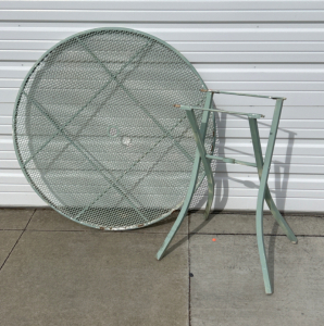 Metal Patio Table With (2) Chairs