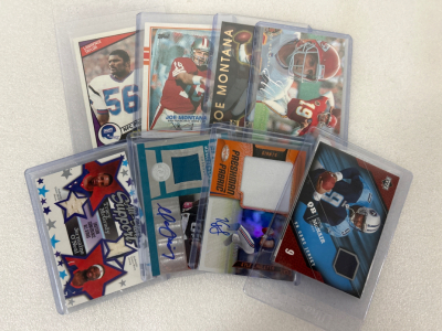 (8) Collectible Sports Cards/ Patch Cards: Montana, O'Neal, Taylor, McNair And More