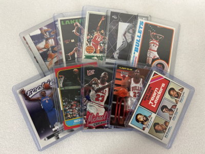 (10) Collectible Basketball Cards: Michael Jordan, Chris Bosh-F, Elvin Hayes, Jalen Suggs And More