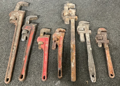 Seven Pipe Wrenches