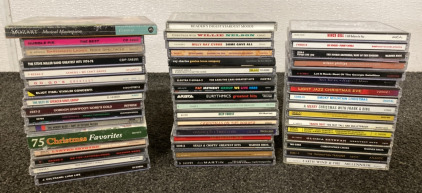 30+ Music Cds Incuding Light Jazz, Earth Wind & Fire, Christopher Cross, Ray Charles, Billy Ray Cyrus, Vince Gill & More