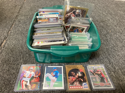 Variety NFL,Basketball,Baseball Cards Including- Steve Young, Doug Martin,Earvin Johnson, Storm Davis & More