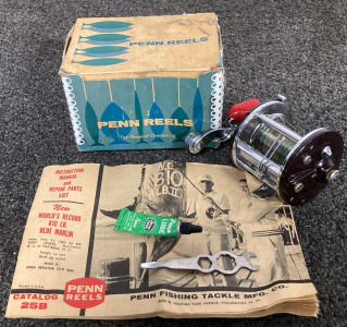 Vintage Penn Peerless No. 9 Fishing Reel With Original Box