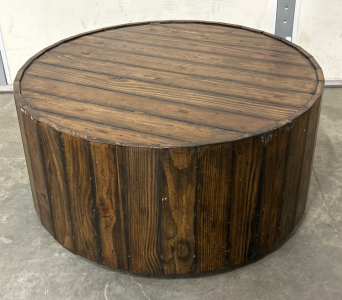 34" Diameter x 16" Height Rolling Coffee Table