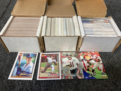 Variety-NFL,Baseball Cards Including,Jeff Graham, Lamar Smith, Jeff Schaefer,Jack Armstrong &More