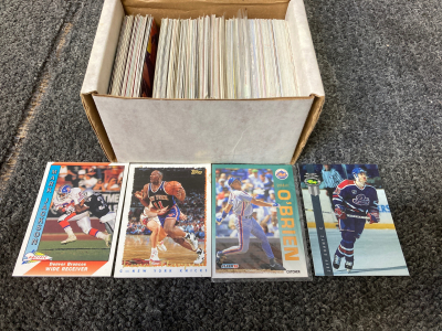 Variety-NFL,Baseball,Basketball,Hockey Cards including- Mark Jackson, Derek Harper,Jeff Shantz, Charlie O’Brien & More