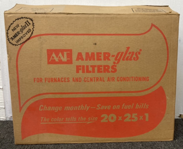 (12) Aaf Amer-Glas Filters For Furnaces & Central Air Conditioners 20x35x1