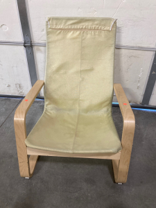 Beige Chair With Wood