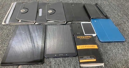 (1) Samsung Tablet (1) ONN. Tablet (2) Samsung Phones(2) Flip Cover Amazon Fire &More