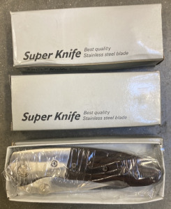 (3) Stainless Steel Super Knives