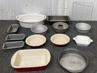 Cake And Bread Baking Dishes, Vintage CorningWare, GoodCook Ceramic 5.5” Baking Dish & More