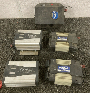 (2) Cobra DC To AC Inverters- 400 Watts, (2) Duralast Inverters- 400 Watts, Peak 800 Watt Inverter