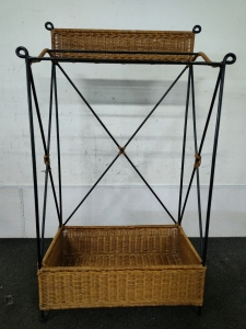 Wicker Throw Rack