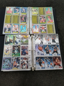 (2) Binders Assorted of MLB & NBA cards