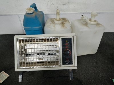 (3) Water Jugs (1) Heater