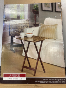 (1) 5Piece Snack Table Set