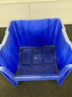 7 Blue Stackable Storage Containers 16”X18”X12” - 3