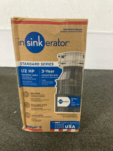 Insinkerstor 1/2 HP Garbage Disposal, Bagder 5 Model, New In Box