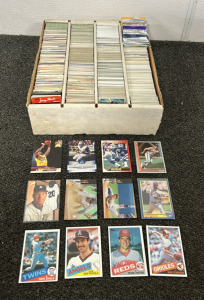 (1) Box Of Approximately (1000+) MLB And NFL Cards Including Players Such As Dave Engle, Rob Picciolo, Mike Flanagan, Jay Bell, Carlos Garcia And More