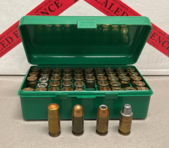 (50) Rounds .45 Caliber Ammunition Cartridges In Ammo Box