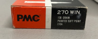 (60) Rounds PMC 270 Win. 130 Grain Pointed Soft Point Ammunition Cartridges - 3