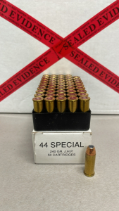 (50) Rounds 44 Special 240 Grain JHP Police Issue Ammunition Cartridges