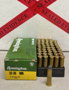 (50) Rounds Remington 32-20 Win 100 Grain Soft Point Centerfire Cartridges