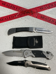 (3) Pocket Knives: Winchester w/ Pouch, Smith & Wesson, Sheffield