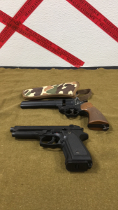 (2) BB Guns. (1) Crossman .177 Caliber, Co2 Powered, (1) Daisy Powerline 340, .177 Caliber BB, Spring Powered W/Clip