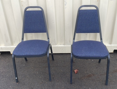 (14) Metal Frame Stackable Chairs (Stored Outside)