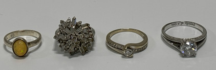 (2) .925 Rings sz.6.5 & 10.5 (2) Plated Rings sz.6 & 8