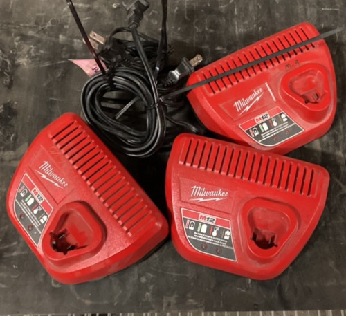 (3) Milwaukee M12 Battery Chargers